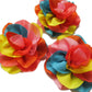 Yycraft 4' Rainbow Satin Silk Flower For Baby Girls Flower Headband Bows Diy Craft,Party Decoration(8Pcs)