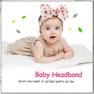 Qfv Baby Girl Bows Newborn Headband Valentines Infant Big Bows For Birthday/Baby Shower/Photography/Baby Gifts (Red & Love)