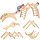 Dripex Deformable Pikler Triangle Set, Large Montessori Climbing Set With Over 20 Playing Modes, Pikler Triangle With Slide Arch