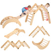 Dripex Deformable Pikler Triangle Set, Large Montessori Climbing Set With Over 20 Playing Modes, Pikler Triangle With Slide Arch