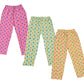 IndiWeaves Regular Fit Cotton Printed Girls Pyjamas Set Yellow,Green,Pink