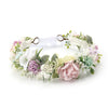 PoshMyra Toddler Flower Crown for Girls 1st Birthday Party Headpieces Pink Purple Baby Headband Hair Wreath with Baby's Breath P