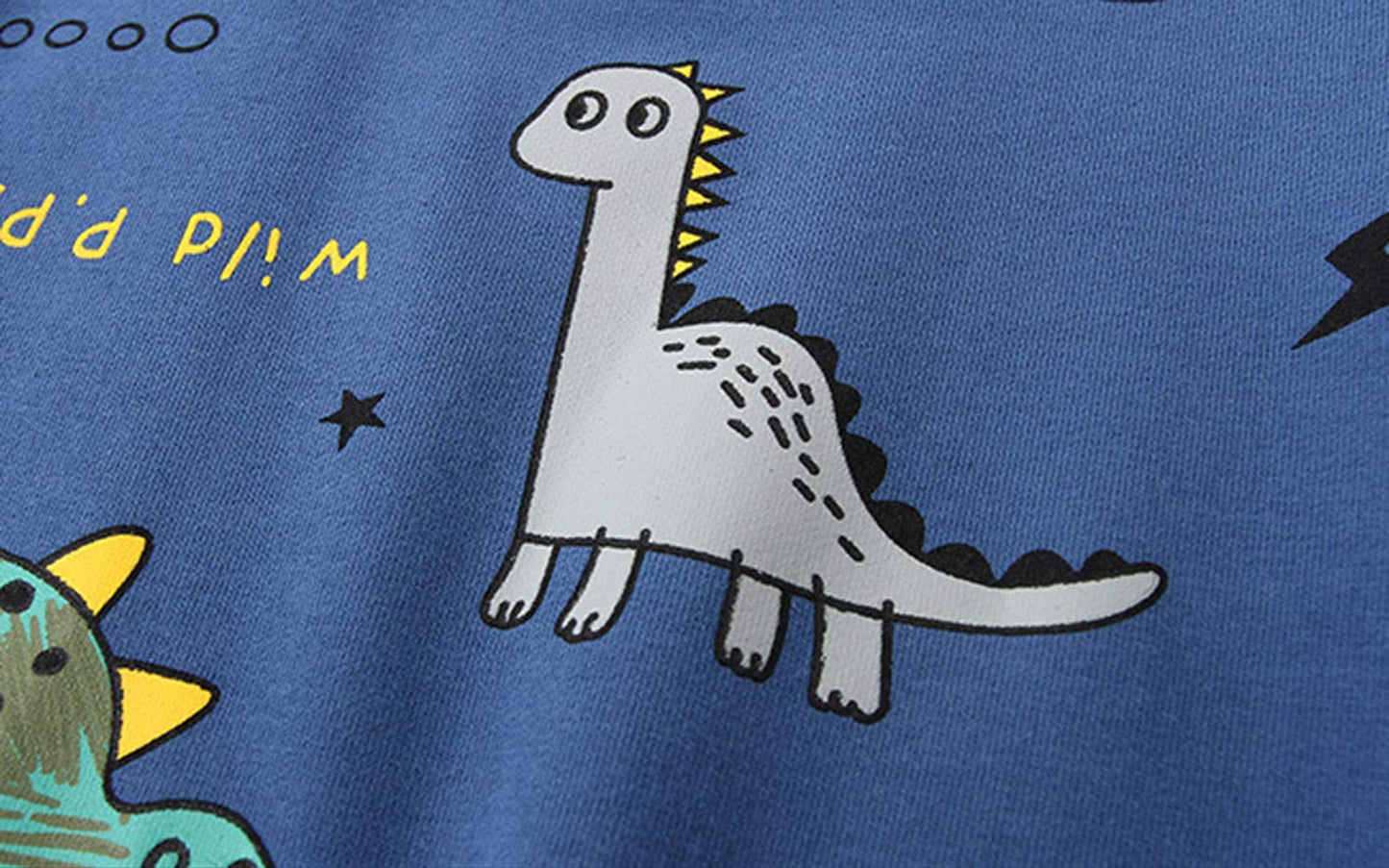 Toddler Baby Boy Clothing Sets Little Dinosaur Printed Long Sleeve Tops And Pants Kids 2Pcs Outfits (2-Blue, 2-3T)