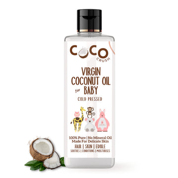 Coco Crush Virgin Coconut Oil For Baby Hair & Skin Massage | Cold Pressed & Natural | Prevents Diaper Rash, Certified Organic (2