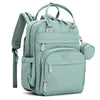 Babbleroo Sage Green Unisex Baby Essentials Backpack - Spacious Diaper Bag With Changing Pad, Stroller Straps & Pacifier Case
