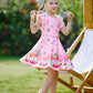 Labeca Baby Girls Printed Casual Party Dresses Twirly Ruffle Sleeve Dress Lollipop Cap Xs