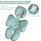 Baby Car Seat Head And Body Support,2-In-1 Reversible Carseat Insert,Soft Cushion For Stroller, Swing, Bouncer,Green Sage