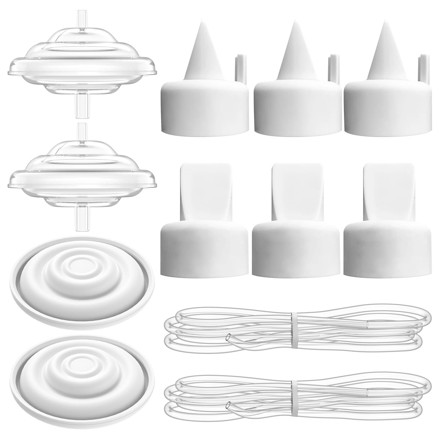 Breast Pump Parts for Spectra, 10 PCS Replacement Kit with Duckbill Valves, Backflow Protectors, Tubes & Membranes for Spectra S