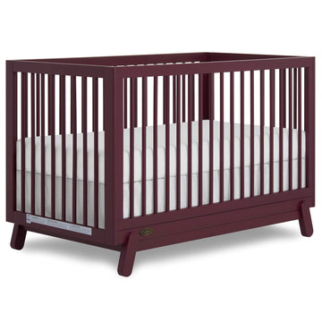 Dream On Me Hygge 5-in-1 Convertible Full-Size Baby Crib in Auburn, GreenGuard Gold & JPMA, Converts to Toddler, Day & Full-Size