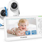 5 Baby Monitor with Dual Cameras and Audio - Secure No Wi-Fi Pan-Tilt-Zoom 2 Cameras|32H Battery|2-Way Talk|Temperature Sensor|A