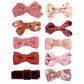 10 Pack Baby Hair Bows Clips for Girls, Red Toddler Hair Clips, Soft Fabric Bow Barrettes with Alligator Clips, Cute Hair Access
