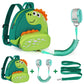 Accmor Toddler Harness Backpack Leash, Cute Dinosaur Backpacks With Anti Lost Wrist Link, Cute Mini Child Backpack Wristband Tet