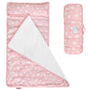 Moonsea Toddler Nap Mat Pink, Removable Pillow And Fleece Minky Blanket, Lightweight And Soft Perfect For Kids Preschool, Daycar