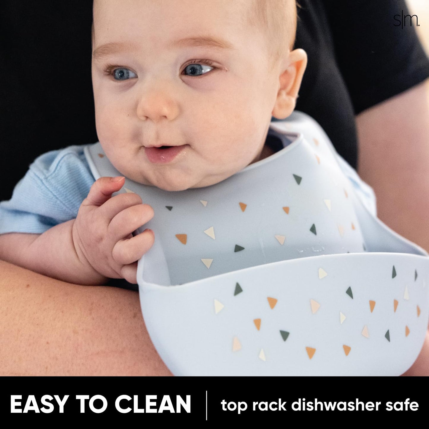 Simple Modern Silicone Bib For Babies, Toddlers | Lightweight And Durable Baby Bibs For Eating With Food Catcher Pocket | Soft S