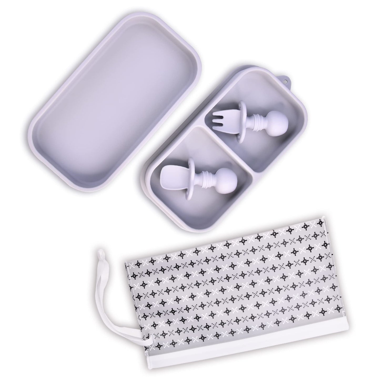 Katori Kids Suction Plate For Baby To Go | 5Pc Travel Silicone Baby Plate Feeding Set With Travel Bag | Toddler Plate | Baby Tra