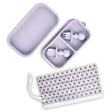 Katori Kids Suction Plate For Baby To Go | 5Pc Travel Silicone Baby Plate Feeding Set With Travel Bag | Toddler Plate | Baby Tra