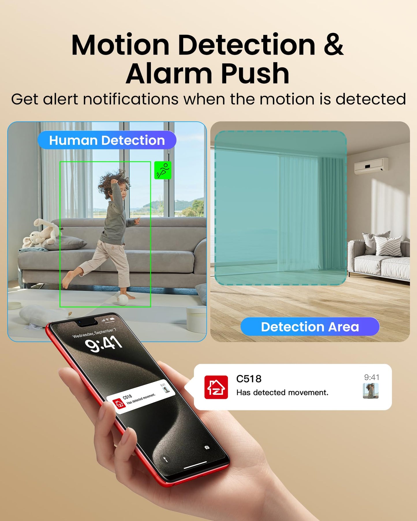 Zosi C518 4Mp Indoor Pan/Tilt Smart Home Security Camera For Pet Dog Baby Nanny Monitor,2.4G/5G Dual-Band Plug-In Wifi Cam,Auto-