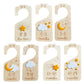 SNAPPSY 7Pcs Baby Closet Dividers Wooden Toddler Kids Clothes Divider for Home Gifts Yellow White