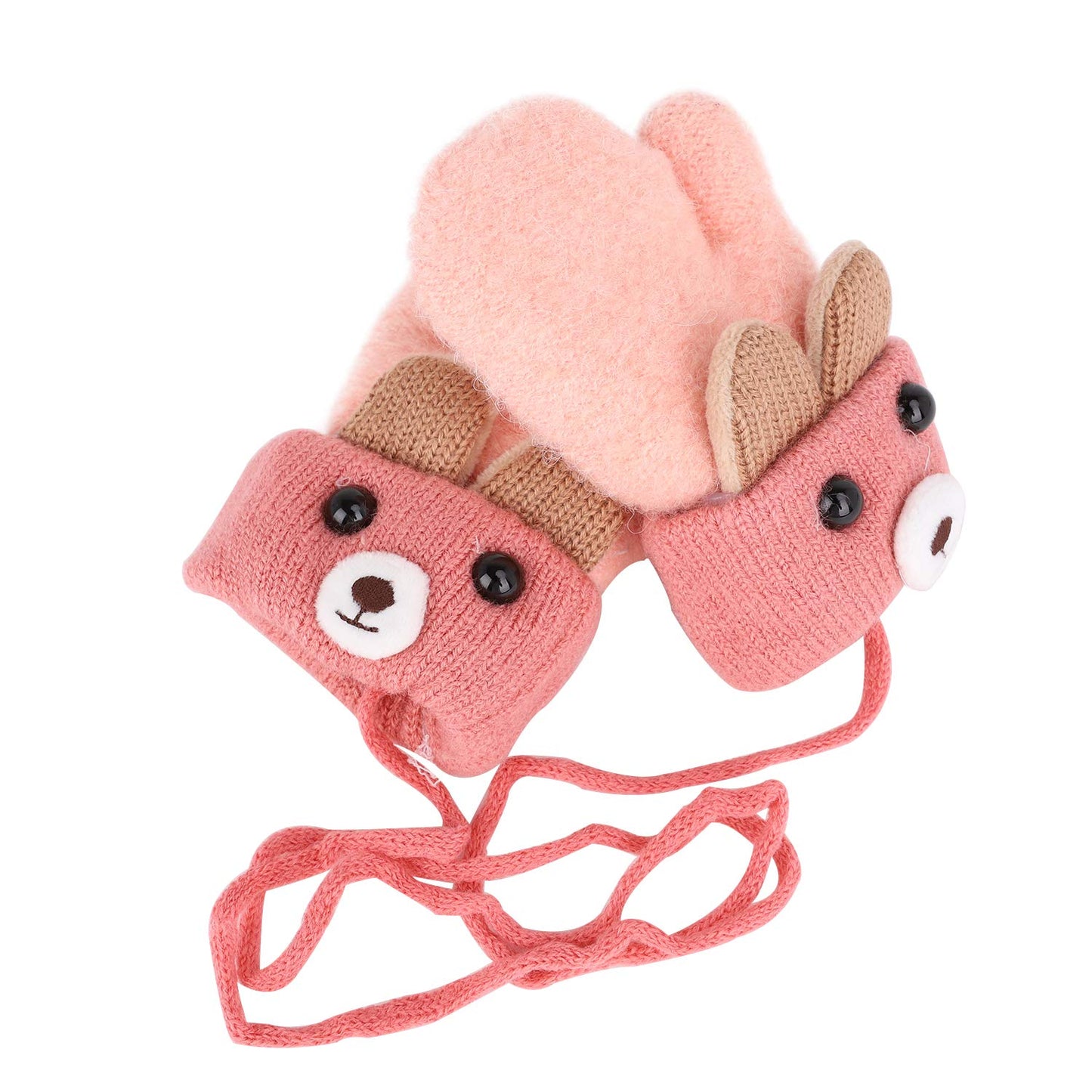 Baby Mittens Warm Mitts Infant Full Finger Gloves Magic Snow Mitten On String