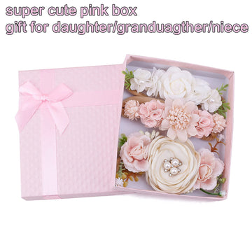 Bfnaagirl Baby Girl Headbands Nylon Flower Elastic Hairbands 3Pcs Hair Accessories Gift For Newborn Infant Toddlers (Ym2)