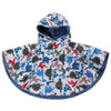 Snuggle Stuffs Boys Minky Dot Poncho Blue Dinosaurs
