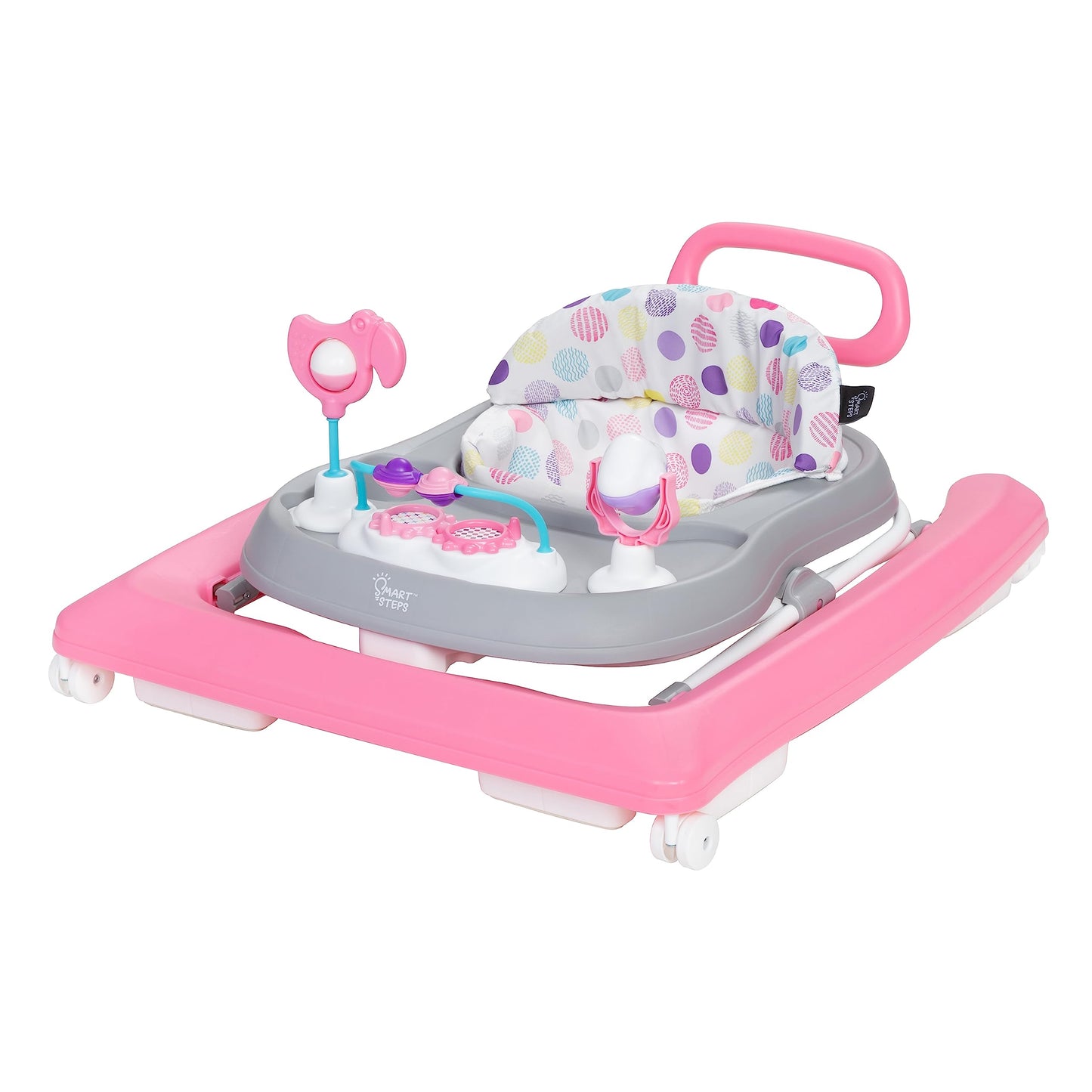Smart Steps Trend Plus 2-In-1 Walker With Deluxe Toys, Orbits Pink