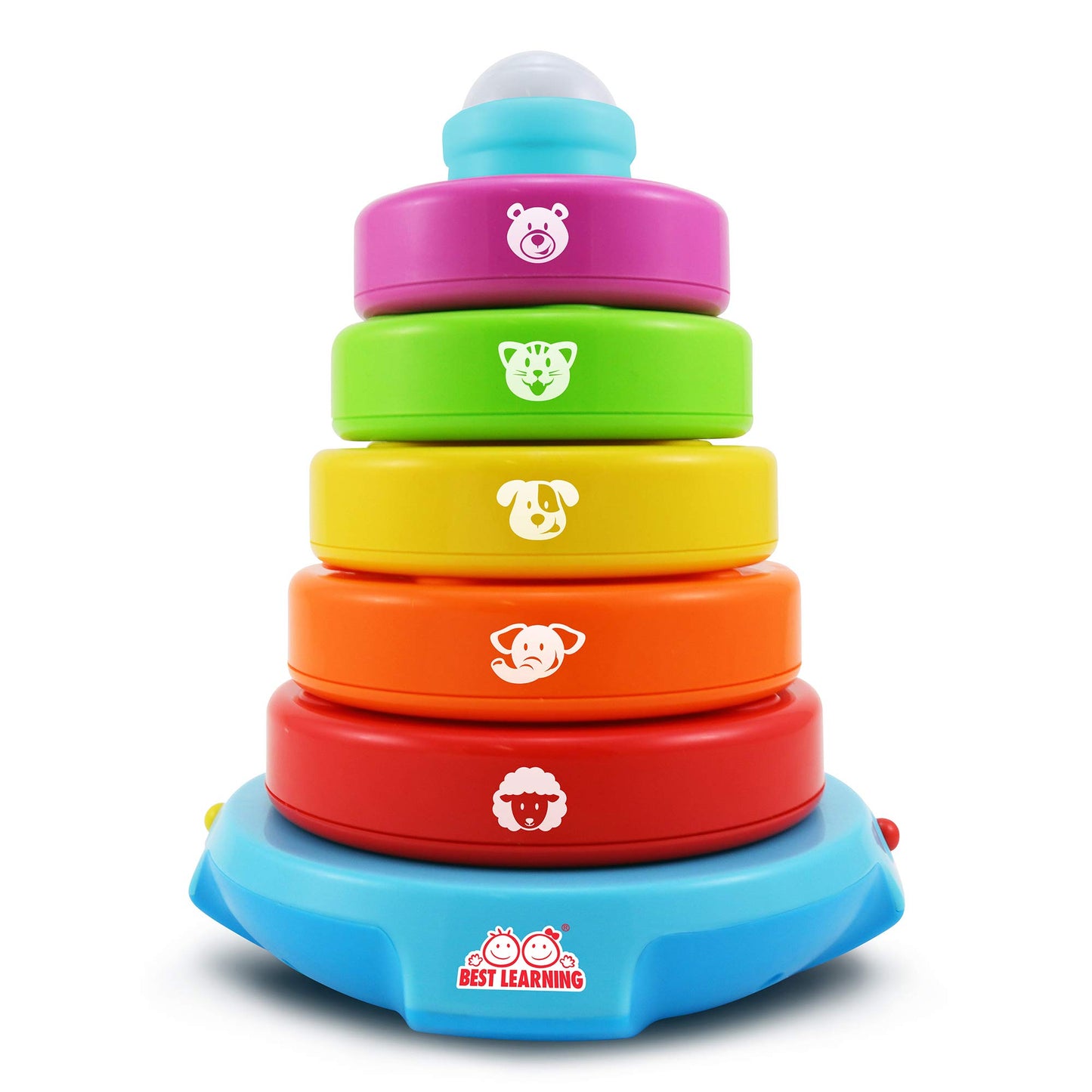 BEST LEARNING Stack & Learn - Developmental Educational Activity Stacking Toy for Infants Babies Toddlers for 6 or 9 Month Old B