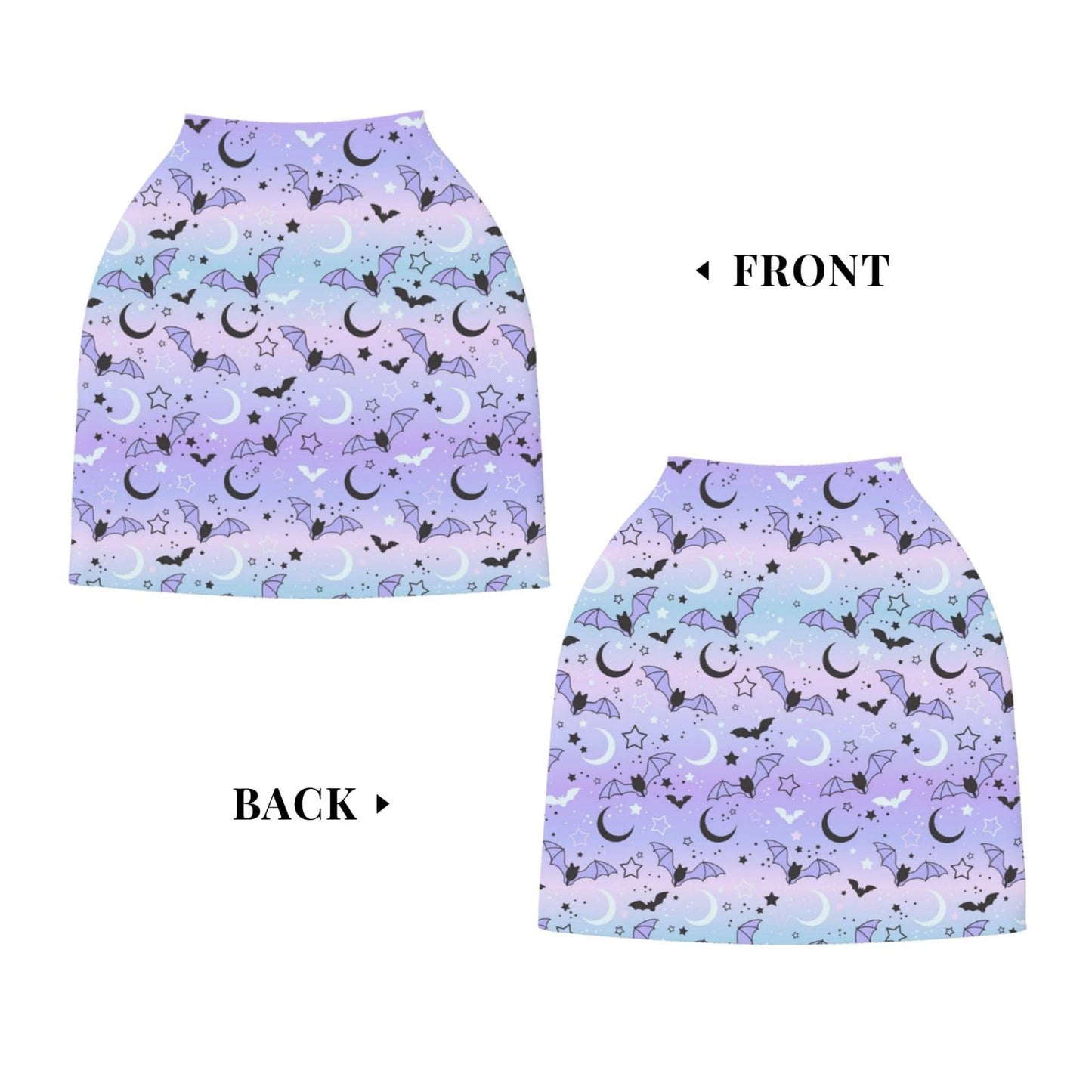 Halloween Bat Car Seat Covers Baby Multi-Use Moon Star Car Seat Canopy Carrier Cover, Breathable Breastfeeding Cover Boys & Girl