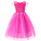 Jerrisapparel Girls Princess Costume Dress Pageants Party Fancy Dress (Pink With Accessories, 3T)