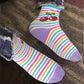 Tphon 12 Pairs Toddler Non Skid Socks With Grips Anti Slip Bottom, Cotton Non Slip Ankle Crew Socks For Boys, Girls, Kids(5-7Yea