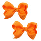 Koolgil Baby Girl's 2Pcs Cute 3 Inch Pure Color Bow-knot Hair Clip for Photography Travel Daily Life (Orange)