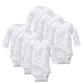 Gerber Unisex Baby Multi-Pack Long-Sleeve Onesies Bodysuit Mitten Cuff Sizes 6-Pack White 12 Months