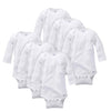 Gerber Unisex Baby Multi-Pack Long-Sleeve Onesies Bodysuit Mitten Cuff Sizes 6-Pack White 6-9 Months