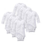 Gerber Unisex Baby Multi-Pack Long-Sleeve Onesies Bodysuit Mitten Cuff Sizes 6-Pack White 18 Months
