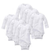 Gerber Unisex Baby Multi-Pack Long-Sleeve Onesies Bodysuit Mitten Cuff Sizes 6-Pack White 18 Months