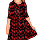 Kid Valentine'S Day Girls Funny Sweet Love Printed Cute Hearts A-Line Swing Dress 9-10 Years
