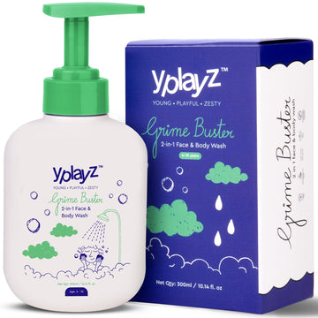 Yplayz Grime Buster 2 In 1 Face & Body Wash For Kids 4+ Yrs | Tear Free & Moisturizing Body Wash With Beetroot, Strawberry & Cuc