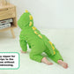 Lolanta Boys' Girls' Costume Flannel Jumpsuit Dinosaur Soft One Piece Animal Kids Halloween Birthday Gift (Dark Green, 6-7 Years