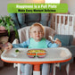 Spaclatio Stainless Steel Kids Plates, Divided Stainless Steel Toddler Baby Plates, Rainbow Non-Toxic Plates For Kids And Toddle