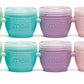 Melii Snap & Go Baby Food Storage Containers - 12 Pack, Multicolored 2 Oz Stackable Snack Containers, Freezer Safe With Airtight