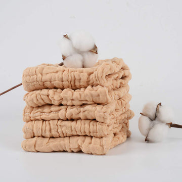 Baby Muslin Washcloths 100% Natural Unbleached Cotton, Extra Soft Baby Wipes Burp Cloths Small Face Towels Spit Up Rags For Newb
