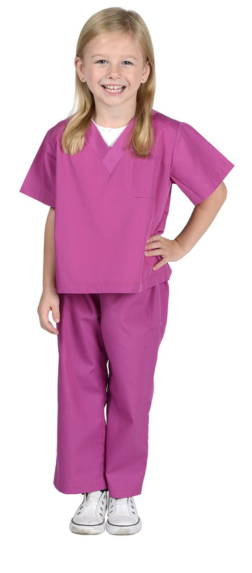 Aeromax Drf-46 4 By 6 Junior Doctor Scrubs  Fuchsia Pink