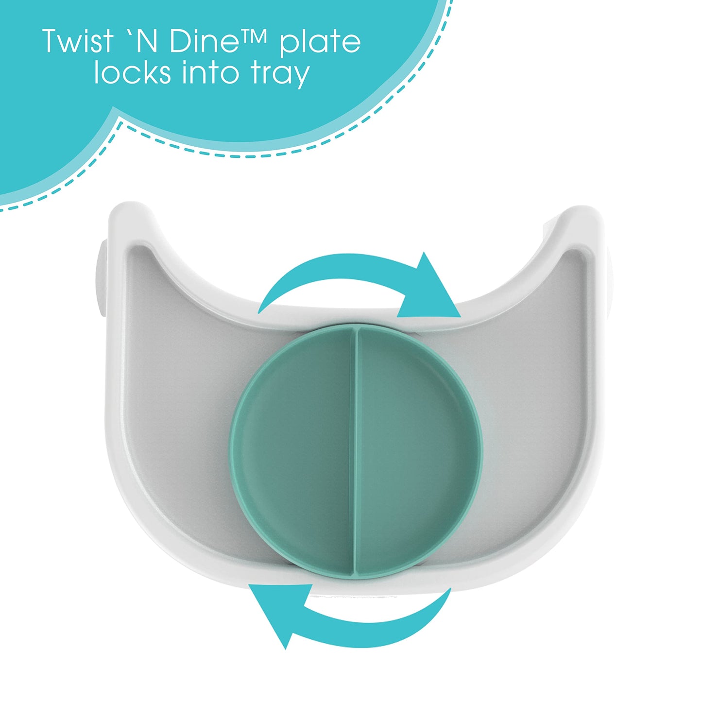 Ingenuity Deluxe Learn-to-Dine Feeding Seat - Infant and Toddler Feeding Chair and Booster Seat with Tray and 2 Snap-in Plates