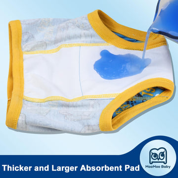 Moomoo Baby Training Underwear 10 Packs Absorbent Potty Training Pants For Boys And Girls Cotton Pee Pants 4T