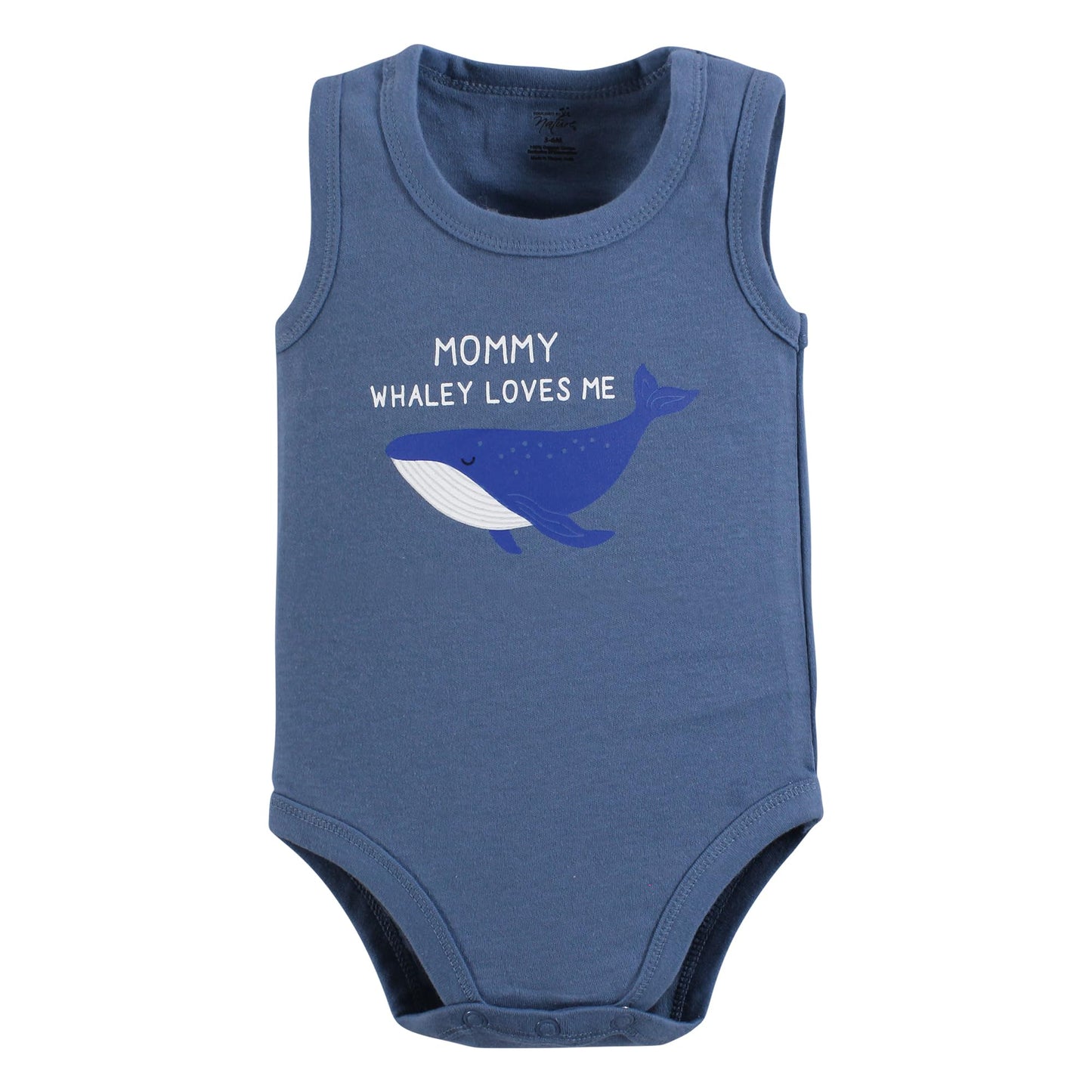 Touched By Nature Unisex Baby Organic Cotton Bodysuits, Mystic Sea, 18-24 Months