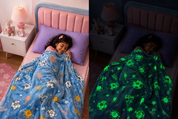Butterthief Glow in The Dark Radium Blanket for Kids Super Soft & Warm Glowing Blanket for Toddler (100x150 cm, 08 Year)
