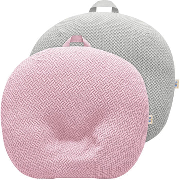Strechy Newborn Lounger Cover, Removable And Ultra Soft Sung Fitted Baby Lounger Slipcover By Bluesnail (2 Pack, Pink+Light Gray