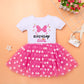 Imekis Mouse 6Th Birthday Outfit Baby Girls Dress Polka Dots Mini Tutu Headband Six Years Old Cake Smash Photo Shoot Kids Sixth