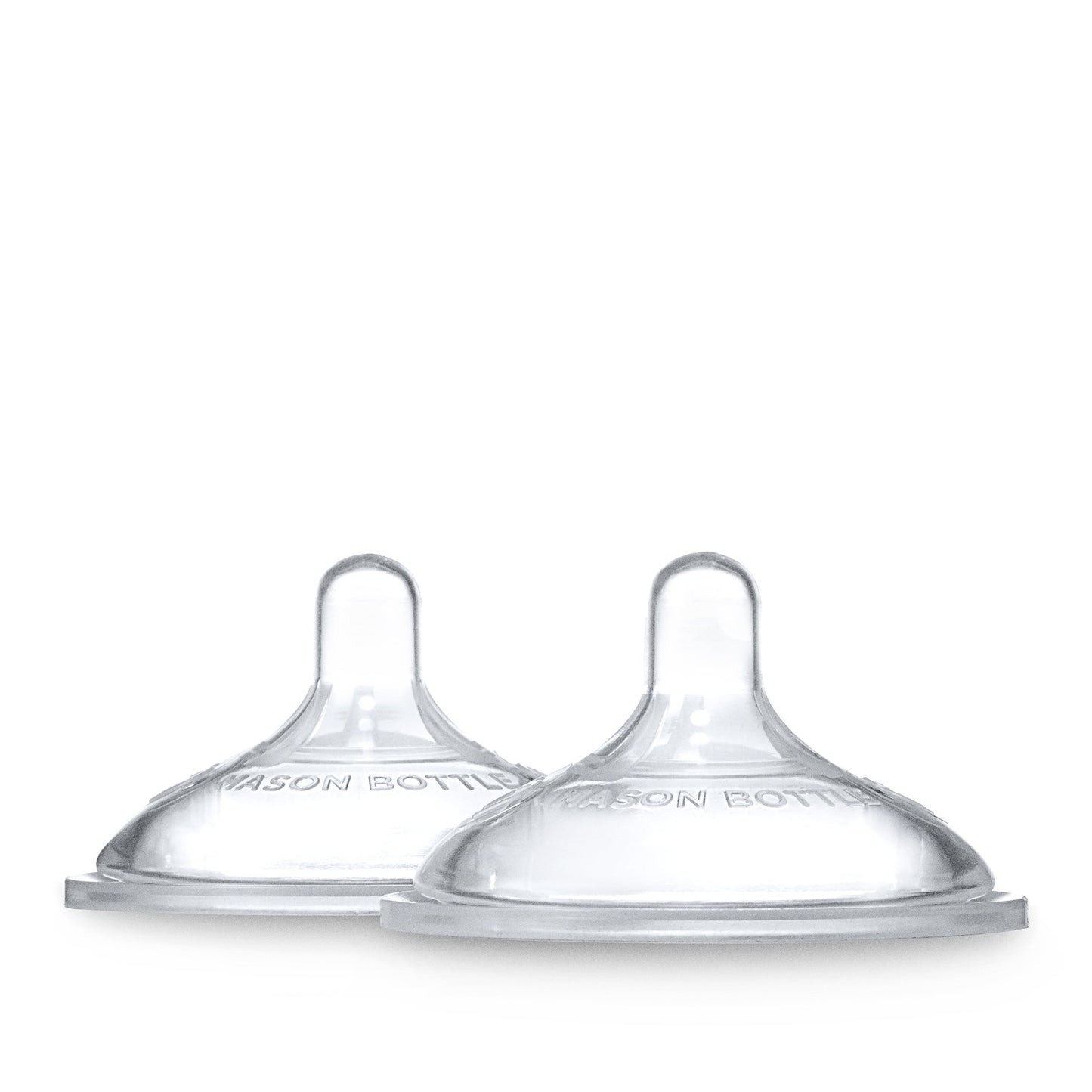 Mason Bottle Silicone Nipples: Medium Flow For 3-6 Months, Wide Natural-Shaped, Make A Bpa-Free Glass Baby Bottle Using Any Regu