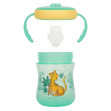 The First Years Soft Spout Trainer Toddler Cups - Leopard And Toucan -Jungle Themed Trainer Sippy Cups For Toddlers - 2 Count
